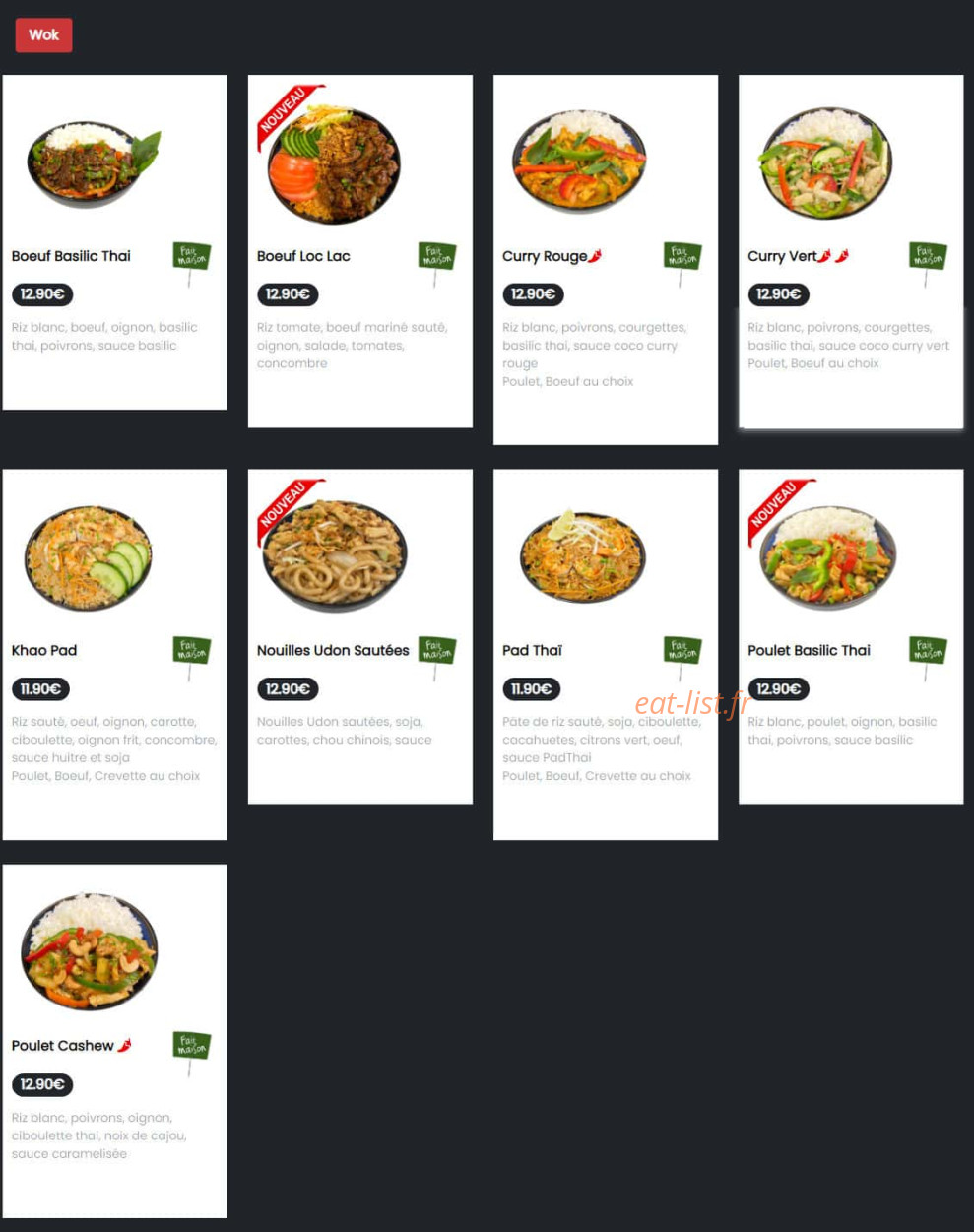 Asian Mix Food — carte page 3