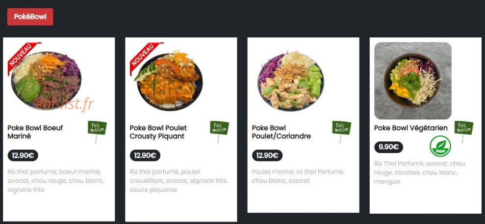Asian Mix Food — carte page 2