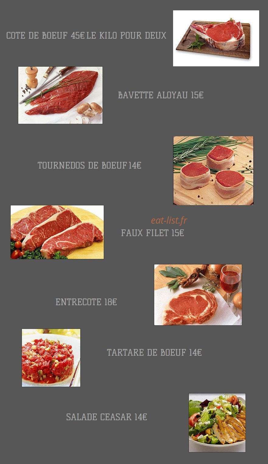 Au comptoir du marché — carte page 1