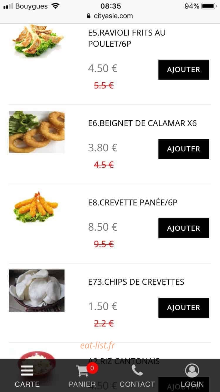 Aux Gourmets d'Asie — carte page 3