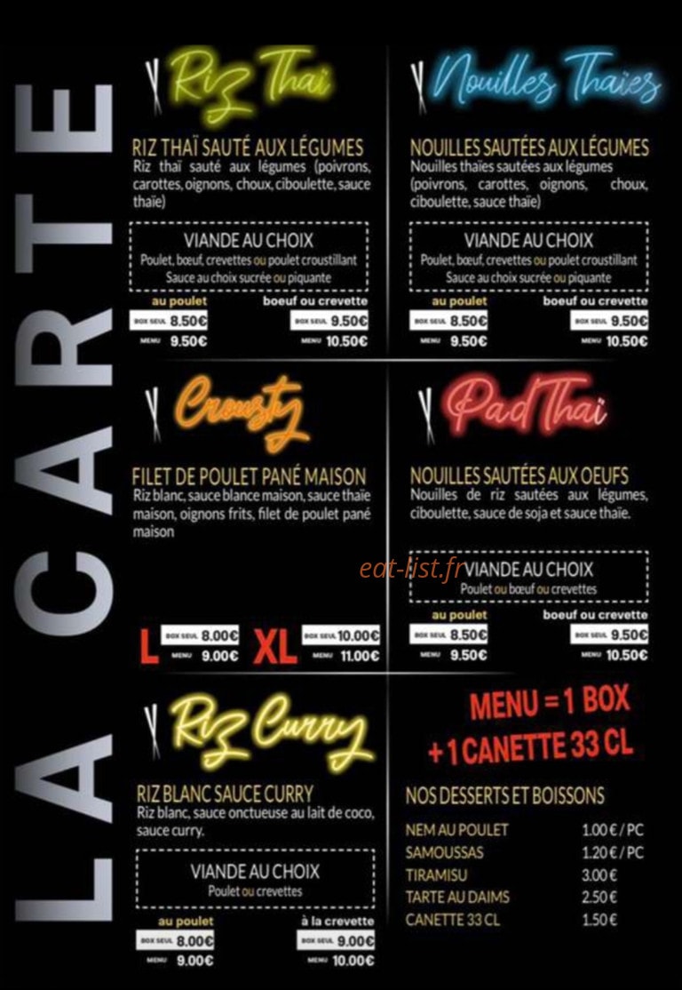Bbq Wok — carte page 1