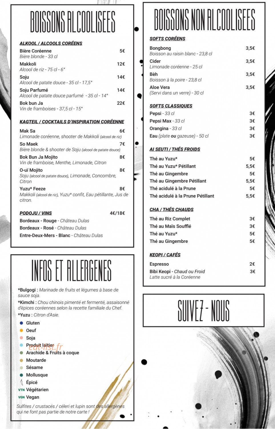 Bibibap — carte page 3