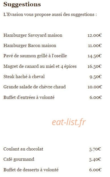 L'Evasion — carte page 1