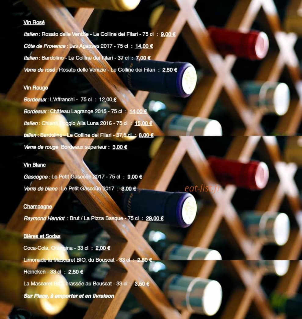La Pizza Basque — carte page 3