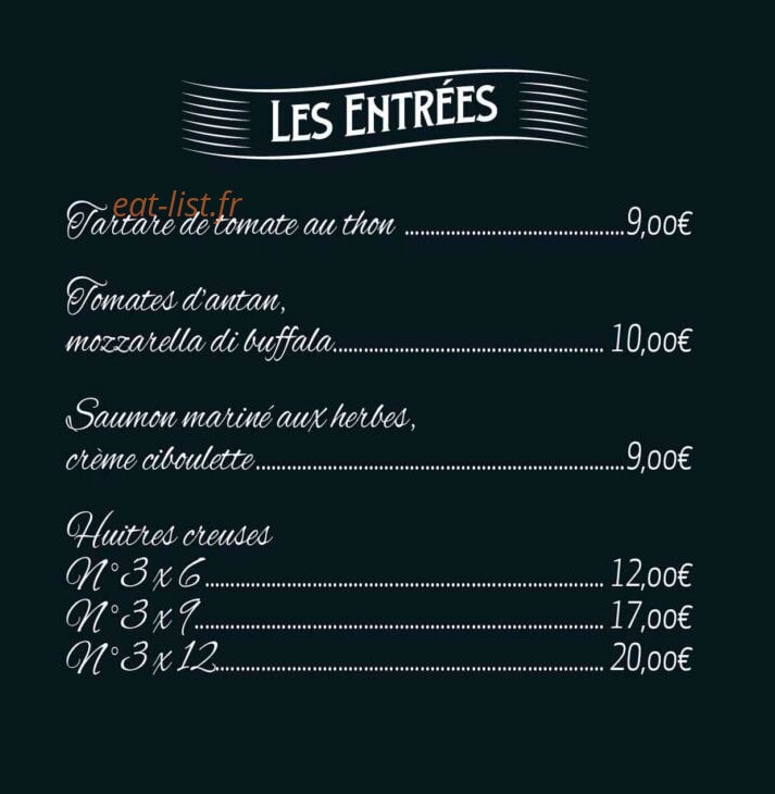 La Terrasse — carte page 1
