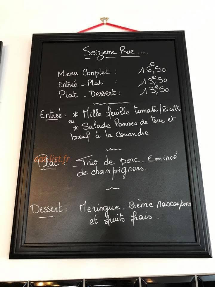 Seizième Rue — carte page 1