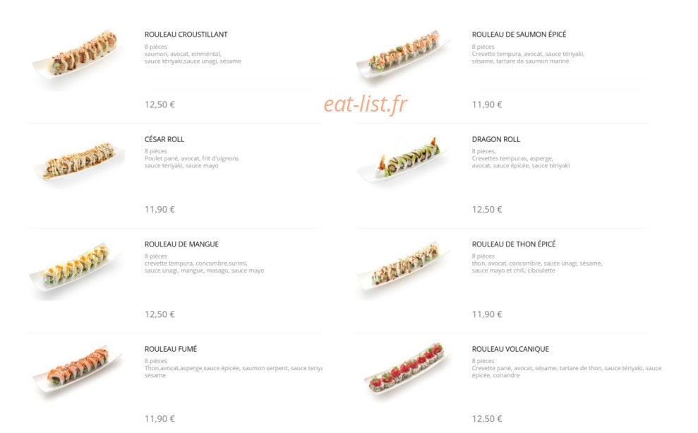 Sushi Design — carte page 13