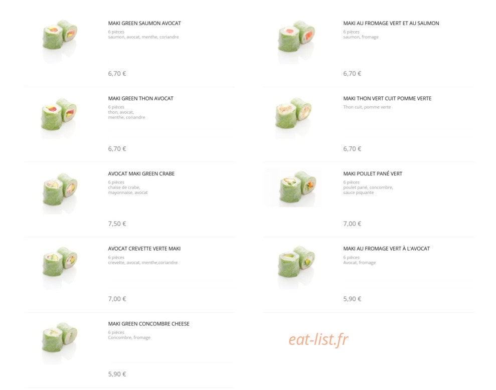 Sushi Design — carte page 11