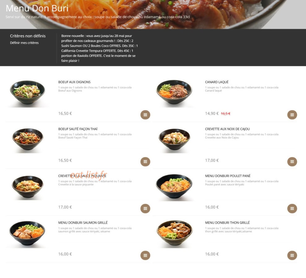 Sushi Design — carte page 3
