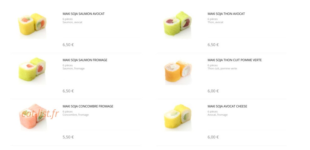 Sushi Design — carte page 9