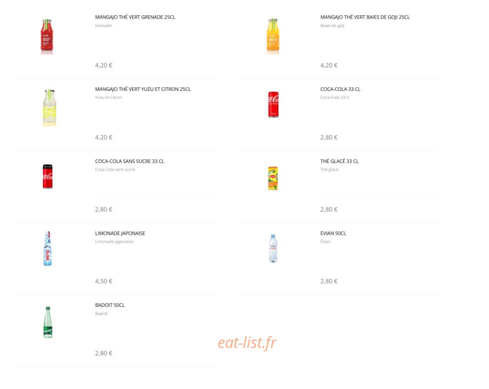 Sushi Design — carte page 19