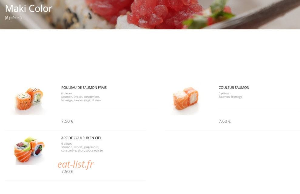 Sushi Design — carte page 8