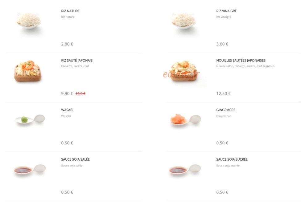 Sushi Design — carte page 18