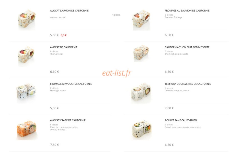 Sushi Design — carte page 10