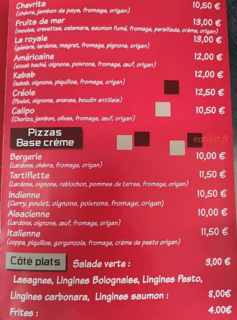 Chez Freddo — carte page 3