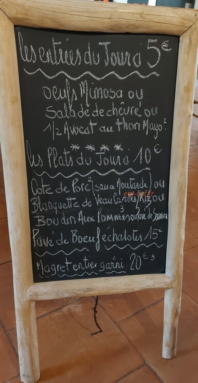 La cuillère à Pot de Chez Billïou — carte page 1