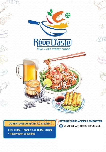 Rêve d'Asie Thaï — carte page 1