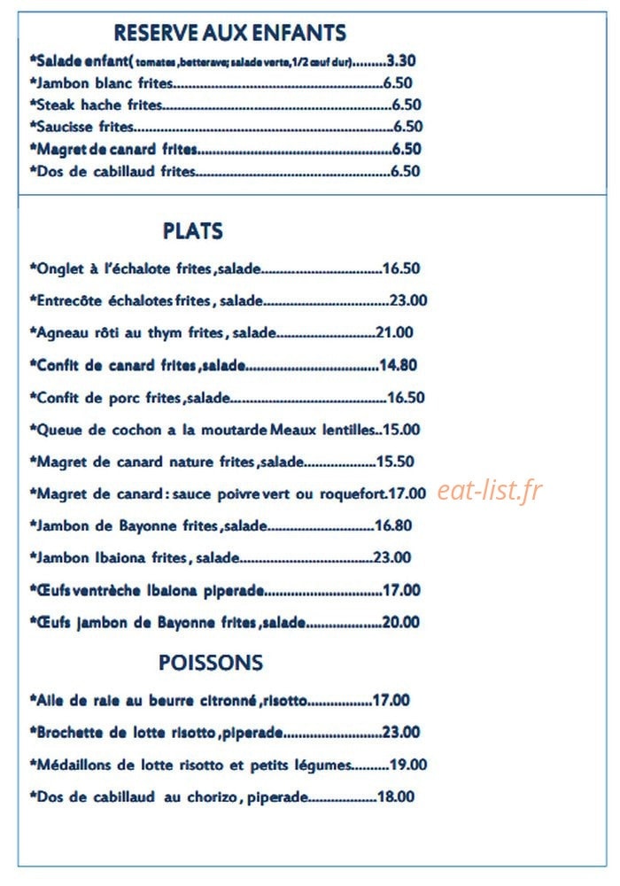 Le Petit Nice Sud — carte page 2