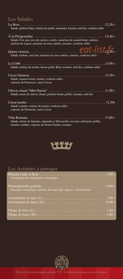 Au Gambetta — carte page 10