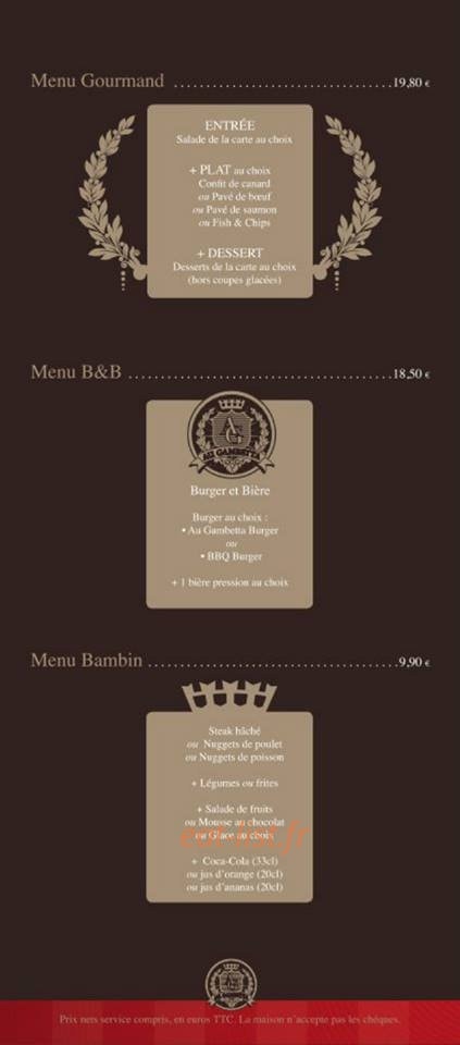 Au Gambetta — carte page 9