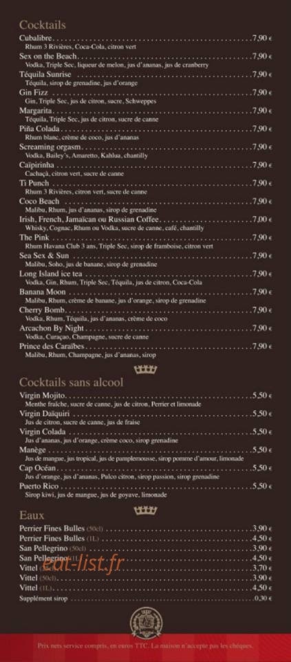 Au Gambetta — carte page 4