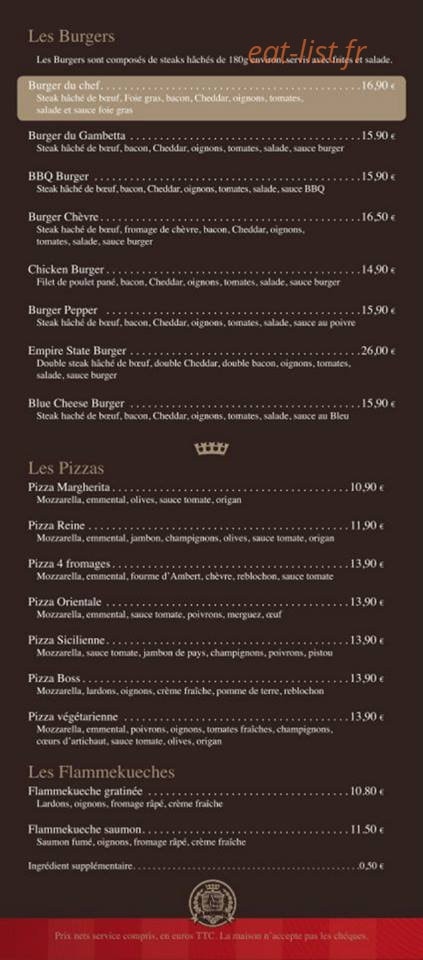 Au Gambetta — carte page 8