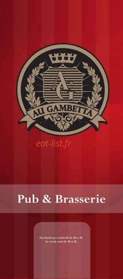 Au Gambetta — carte page 1
