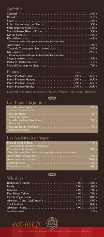 Au Gambetta — carte page 2
