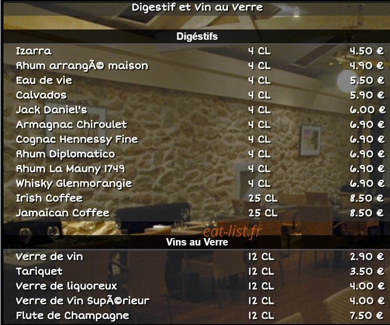 Au Pique Assiette — carte page 9