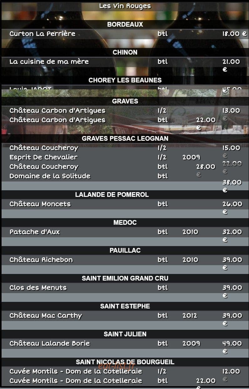Au Pique Assiette — carte page 4