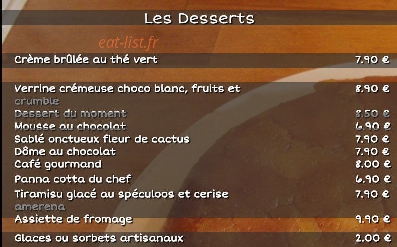 Au Pique Assiette — carte page 3