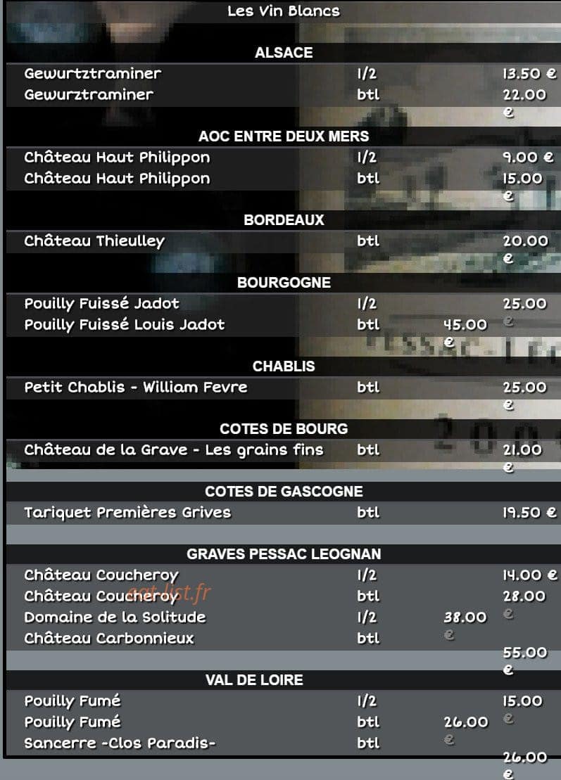 Au Pique Assiette — carte page 5