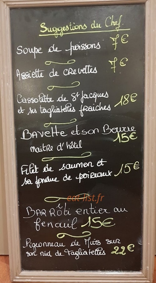 Bistrot l'Atlantide — carte page 1