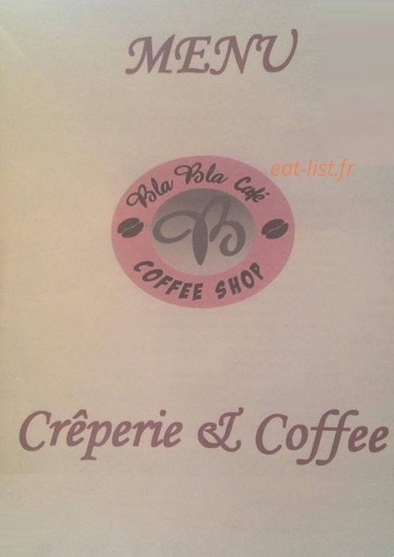 Bla Bla Café — carte page 1