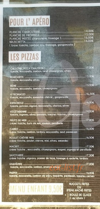 Chez Maé — carte page 1