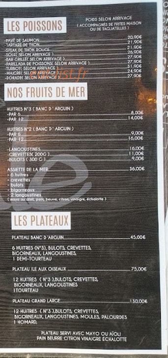 Chez Maé — carte page 3
