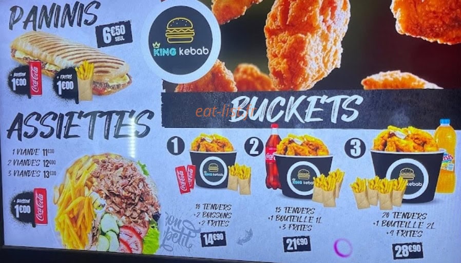 King kebab — carte page 1