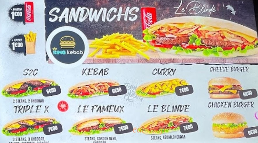 King kebab — carte page 2