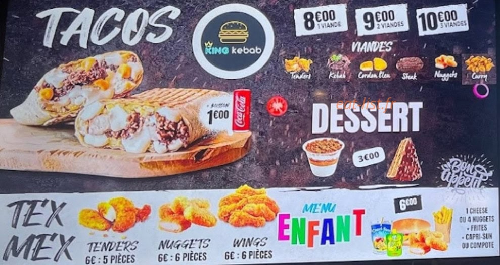 King kebab — carte page 3