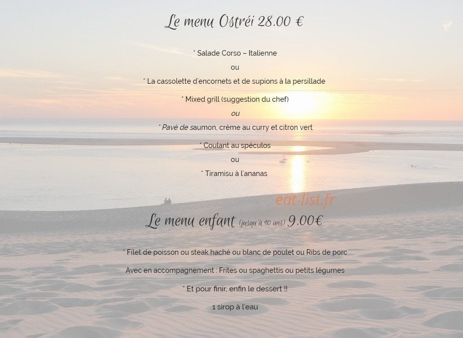 L'Ostréi — carte page 2