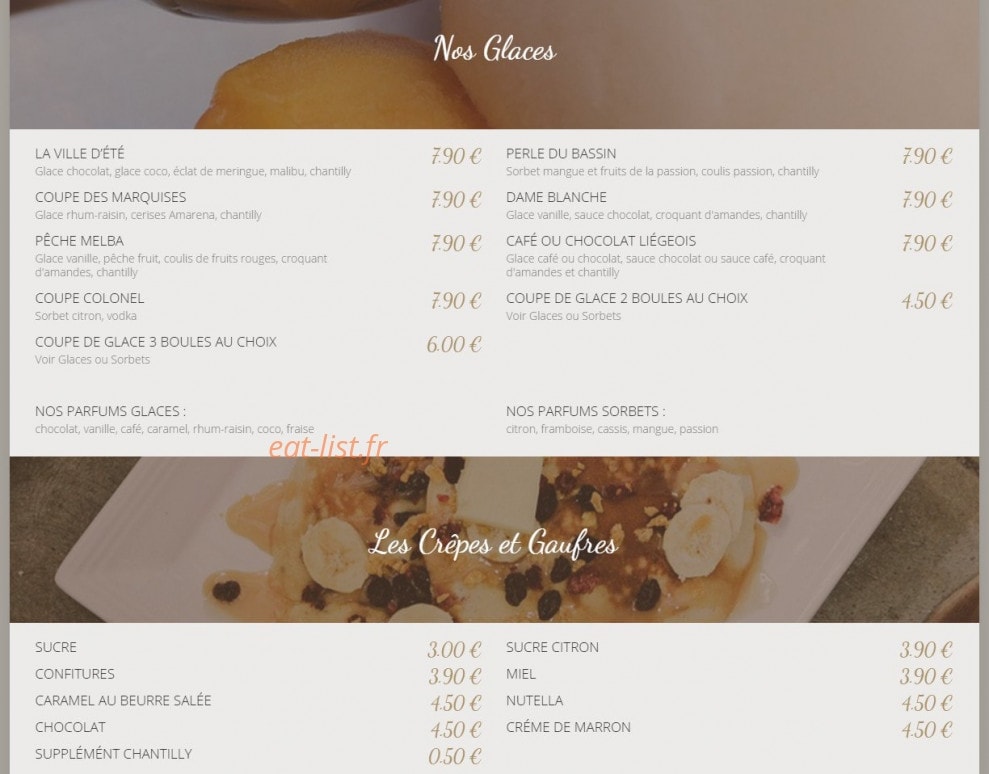 La Brasserie des Marquises — carte page 3