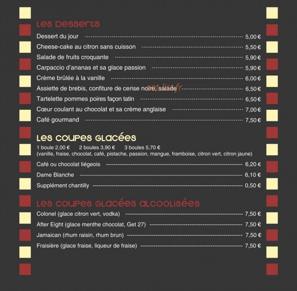 La Table du Boucher — carte page 3