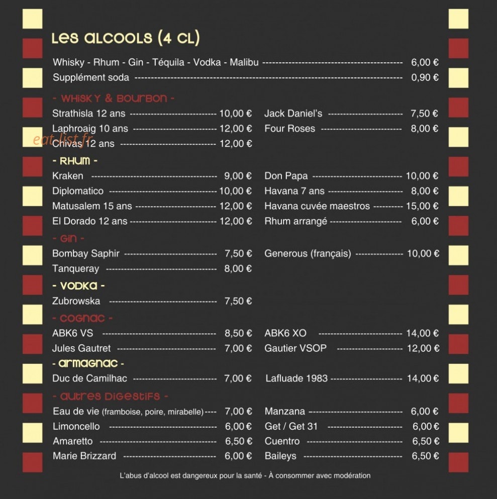 La Table du Boucher — carte page 7