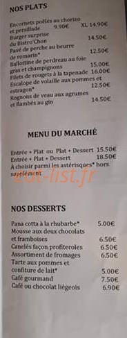 Le Bistrochon — carte page 2