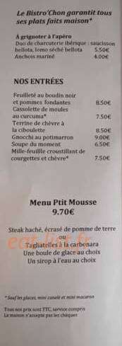 Le Bistrochon — carte page 1