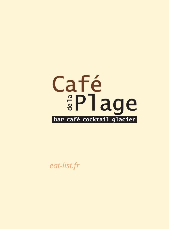 Le café de la plage — carte page 1