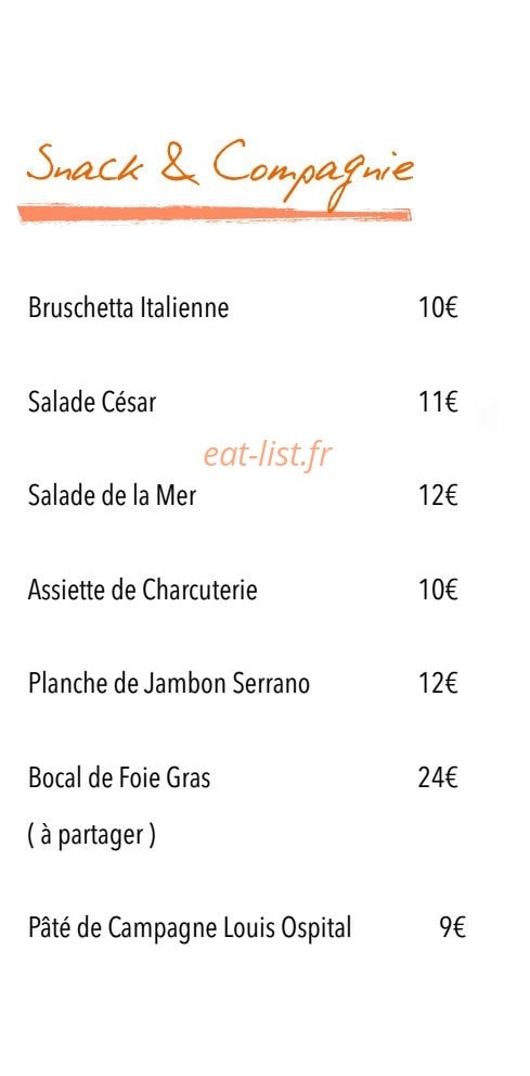 Le Comptoir du Port — carte page 2