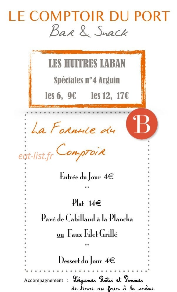 Le Comptoir du Port — carte page 3