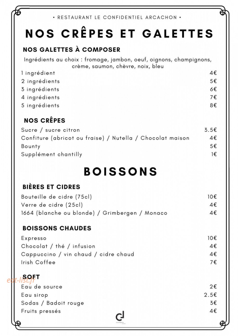 Le Confidentiel — carte page 1