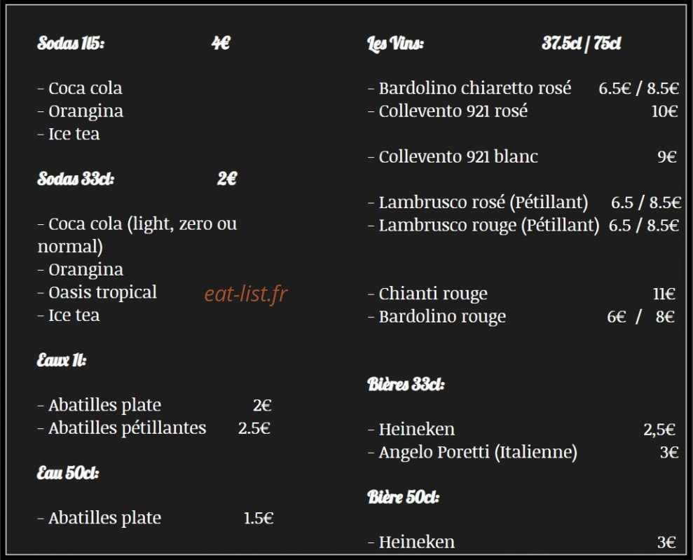 Les Pizzas du Bassin — carte page 6